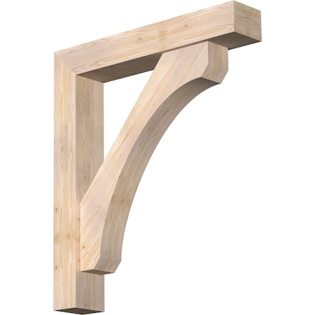 Ekena Millwork Legacy Block Smooth Bracket w/ Offset Brace, Douglas Fir, 7 1/2"W x 42"D x 48"H BKT0806X42X48LEC05SDF